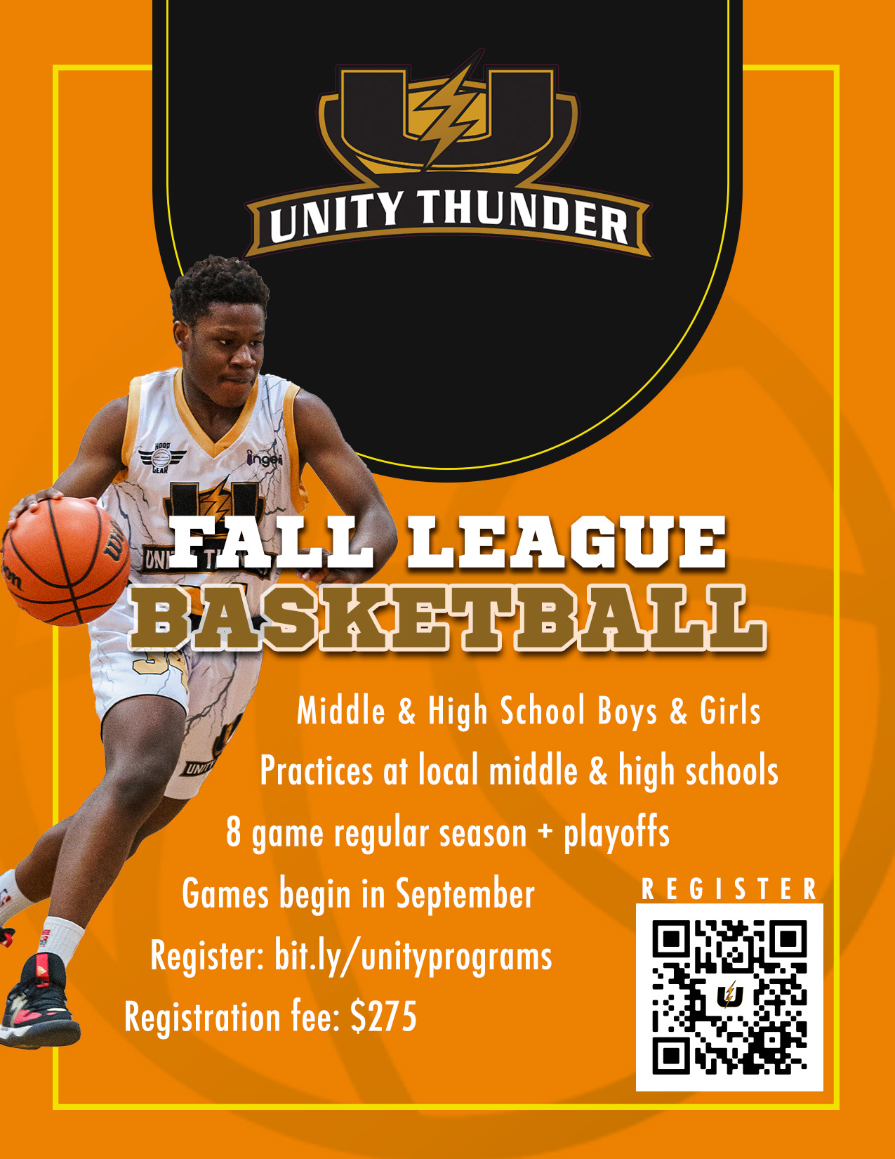Fall Basketball flyer